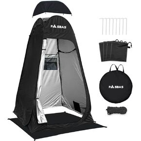 Pop Up Privacy Shower Tent with Carry Bag, Portable Outdoor Toilet Changing Dressing Room,Easy Set with rain shelter, Instant Dressing Bathroom for caming, Hiking, Fishing,UPF 50 & Waterproof,