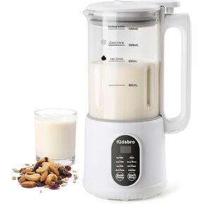 8 in 1 Automatic Nut Milk Maker, Almond Milk Maker,40oz （1200ML）Automatic Soy Milk Maker for Homemade Oat, Coconut, Soy, Plant Based Milks with Delay Start/Keep Warm/Boil Water