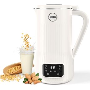 20oz Nut Milk Maker Machine - Multi-Functional Automatic Almond with 10 Blades, Plant-Based, Oat, Soy, and Dairy Free Beverages 12 Hours Timer/Auto-clean/Room Temp/Keep Warm/Boil, White