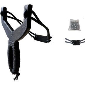 Slingshots, Steel Slingshots for Adults and Kids, Sling Shot for Hunting and Shooting Practice, Includes Extra Rubber Bands, Ammo Balls and a Nylon Belt Sheath
