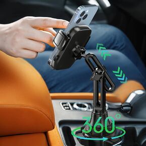 Cup Car Phone Holder for Car, Car Cup Holder Phone Mount, Universal Adjustable Gooseneck Cup Holder Cradle Car Mount for Cell Phone iPhone,Samsung,Huawei,LG, Sony, Nokia