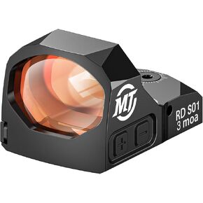 MidTen S01 Shake Motion Awake Red Dot Sight for RMR, Adapter for GL MOS & Picatinny Included, 3 MOA Pistol Scope Optics Sight for Full Size Handgun, 28mm Large Aspheric Lens 1500G Shockproof