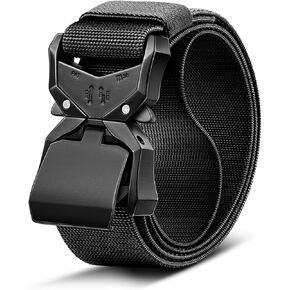 BULLIANT Men Tactical Belt,Stretch Rigger Belt Adjustable for Men Hiking Exercising Heavy Duty 1 3/8"-Quick Release