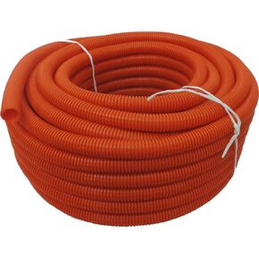 Flexible Polyethylene HDPE Non-Split Corrugated Wire Loom Tubing (Orange, 1" Dia. x 100 ft)