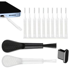 Phone Speaker Cleaning Kit - 13 PCs Phone Charger Port Cleaner Kit, Cell Phone Port Cleaning Brush, Reusable Phone Cleaning Brush, Speaker Cleaning Tool, Charging Port Cleaning Kit for Phone