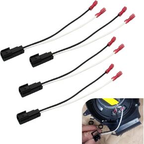 Car Speaker Connector Harnesses, Audio Speaker Harness Plug Adapter, Plug-and-Play Flame Retardant Connector Replace OE 72-5600, Compatible with Ford Lincoln Mercury Mazda (Black)