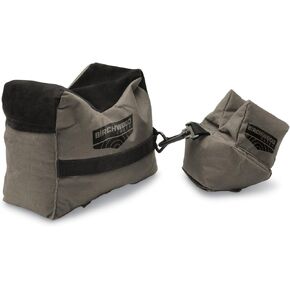 Birchwood Casey Gun Rest Filled | Durable Water-Resistant Front & Rear Shooting Bags with Inert Poly Bead Fill, Non-Slip Bottom & Suede Leather Topper
