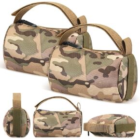 2 Sets Shooting Bags Rest Pre Filled Bench Rest Bags Front Rear Support Sandbag Stand Holders for Outdoor Shooting Range and Hunting