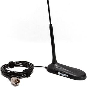 Uniden Magnetic Mount 18-inch CB Radio Antenna, Pre-Tuned, Low Profile Aerodynamic Design with Heavy Duty Magnet, for use on Cars, Trucks, SUV’s, Vans, RV's, and ATV’s, Model: BCATPL259-19