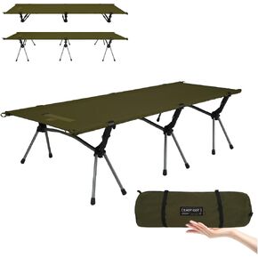 Extra Wide Camping Cot for Adults, Oversized XXL Sleeping Cots Folding Cot Bed with Carry Bag for Outdoor Camp Travel Hiking Home (Black, 83 * 31 inch)