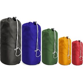 Beegreen Small-Drawstring-Pouch-Bags 5 Pack مع رفرف الغبار كيس للتخييم في الهواء الطلق أكياس قابلة للطي قابلة للطي خفيفة الوزن
