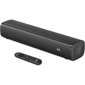 Wohome 2.1ch Small Sound Bars for TV with 6 Levels Voice Enhancement, Built-in Subwoofer, 16 Inches Bluetooth 5.3 Soundbar Speakers with Optical/AUX/USB Connection, S100