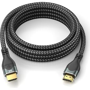 High Speed HDMI Cable, 18 Gbps, 4K 60HZ UHD 2160p, 24K Gold Plated Connectors, Nylon Braided Compatible for Laptop, Monitor, PS5, PS4, Xbox One, Fire TV & More (15ft) in Kuwait