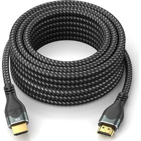 High Speed HDMI Cable, 18 Gbps, 4K 60HZ UHD 2160p, 24K Gold Plated Connectors, Nylon Braided Compatible for Laptop, Monitor, PS5, PS4, Xbox One, Fire TV & More (15ft) in Saudi Arabia