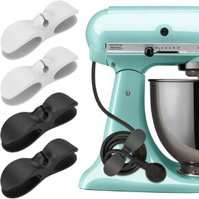 Cord Organizer for Kitchen Appliances - 4PCS Cord Winder Organizer Stick On Cable Holder Winder Keeper for Appliances Stick on Kitchenaid Mixer, Coffee Maker, Pressure Cooker, Home Gadget Accessories