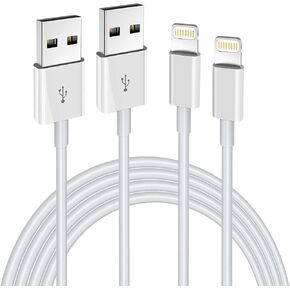 iPhone Charger Lightning Cable,2 Pack Apple MFi Certified USB iPhone Fast Chargering Cord,Data Sync Transfer for 13/12/11 Pro Max Xs X XR 8 7 6 5 5s iPad iPod More Model Cell Phone Cables