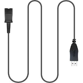 محول سماعات رأس USB Quick Disconnect QD Cable to USB محول بطاقة صوت خارجي لبرنامج Plantronics
