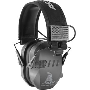 Shooting Ear Protection for Gun Range, Active Noise Reduction NRR 23dB, Shooting Ear Muffs Hearing Protection