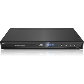 Blu Ray DVD Player 3D 1080P Blu-ray Player for TV/Projector with 5.1 Channel Output/AV/Optical/Coaxial/HDMI Interface,Support 3D Discs,Support Region A Discs 3D Memory Playback