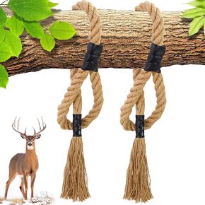 2 Pack Hemp Rope for Deer, 30 Inch Deer Hunting Tassel Rope, Easy to Hang Deer Hunting Accessory for Simulated Scratching