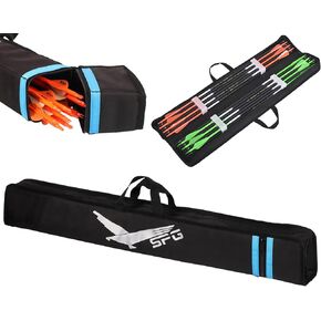 Archery Arrow Case - 33"" Portable Soft Compact Arrow Box, Durable Lightweight Arrow Storage Quiver, Outdoor Hunting & Target Shooting Bag, Black