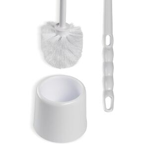 Carlisle FoodService Products 36719700 Toilet Bowl Brush with Hideaway Holder, 16", 14.5" Height, 3" Width, Polypropylene, White