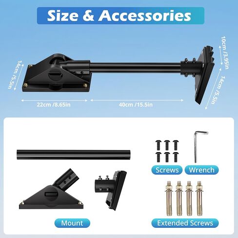 UBeesize Starlink Gen 3 Pipe Adapter, Starlink Pole Mount Accessories, Wall Roof Pole Mounting Adapter for Gen 3 Standard Dish in Saudi Arabia