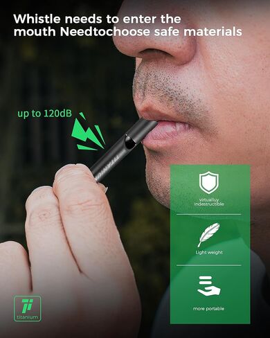 صافرة طوارئ التيتانيوم ، صافرة أمان البقاء على قيد الحياة للمدربين ، تدريب الكلاب ، المشي لمسافات طويلة ، وتوفير الحياة بصوت عالٍ حتى 120 ديسيبل in Kuwait