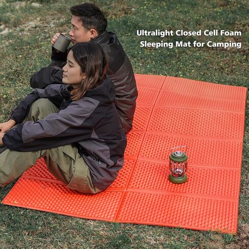 Camping Foam Sleeping Pad Lightweight Closed Cell Folding Camping Mat Moisture-Proof Camping Mattress Portable for Outdoor Hiking Mountaineering Blue in Kuwait