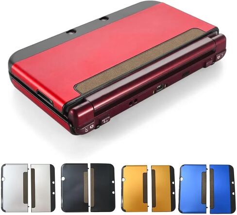 Protective Case Cover with Hard Shell Skin Compatible for New Nintendo 3DS XL LL, Anti-Scratch and Anti-Slip - Black in Kuwait