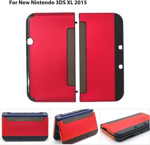 Protective Case Cover with Hard Shell Skin Compatible for New Nintendo 3DS XL LL, Anti-Scratch and Anti-Slip - Black in Kuwait