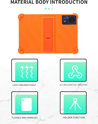حالة لـ Odea S11 Android 14 Tablet ، 11 بوصة الكمبيوتر اللوحي 2024- صدمة سيليكون ناعمة غلاف واقٍ من قشرة المطاط ، وغطاء قابل للسيليكون القابل للتعديل ، والأسود ، والأسود in Kuwait