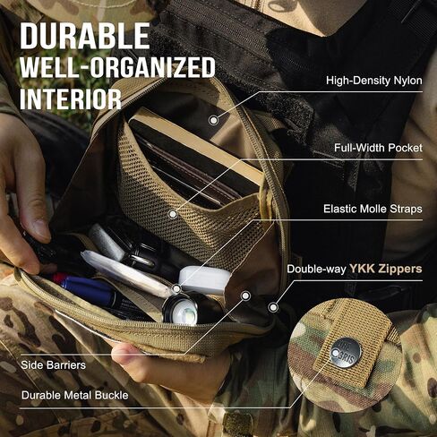 onetigris molle agous ، حزام الأدوات التكتيكية لحزام أدوات edc exppered stility pack 7.5 "x5" x2 " in Kuwait