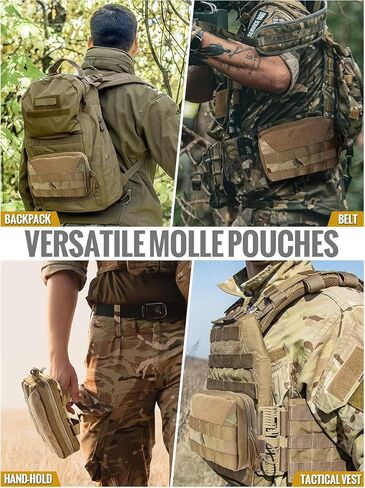 onetigris molle agous ، حزام الأدوات التكتيكية لحزام أدوات edc exppered stility pack 7.5 "x5" x2 " in Kuwait
