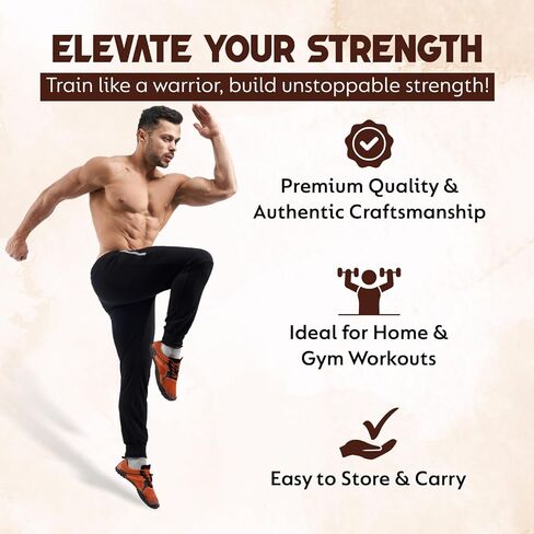 KNK GADA Fitness BAR Indian Club Hanuman MACE Shoulder Equipment MEEL Karla KATAI Fitness Durable Wooden Equipment in Kuwait