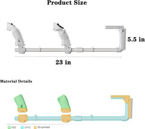 Moginno VR Gun Stock Compatible with Oculus/Meta Quest 2 Controller Accessories, Magnetic Gunstock Rifle Adapter with Shoulder Strap, Enhance FPS Games Reality Control Feel in Saudi Arabia