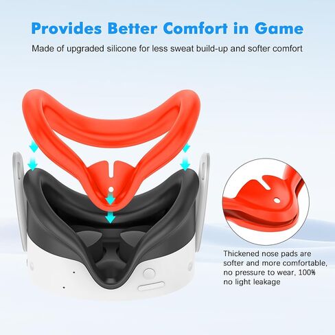 Tyasoleil VR Silicone Case for Meta Quest 3S, Design Upgraded Accessories for Oculus Quest 3S, Face Cover, Controller Grips, Shell Cover, Lens Cover, Disposable Eye Cover (Phantom) in Saudi Arabia