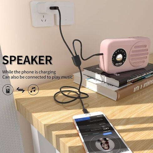[تم ترقيته] Aux Cord for iPhone ، Lightning إلى 3.5 ملم Aux Cord 2in1 كبل شحن الصوت المتوافق مع iPhone 14 13 12 11 XS XR X iPad ، يدعم إصدار سيارات/مكبرات صوت/سماعة رأس 3.94 قدم in Kuwait
