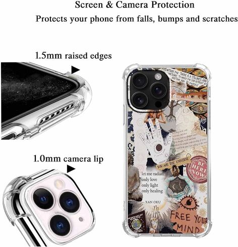 Case for iPhone 16 Pro Max مع تصميم الأبطال الخارقين ، Cartoon Comic Pop Culture Art Pattern Case ، Clear Soft TPU Pumper Case ، 6.9 "(Hero ، 16 مساءً) in Saudi Arabia