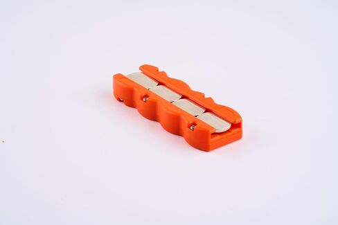 Magnetic Button Battery Caddy, Holds 4 Batteries (Not Included) (Yellow and Black) in Saudi Arabia