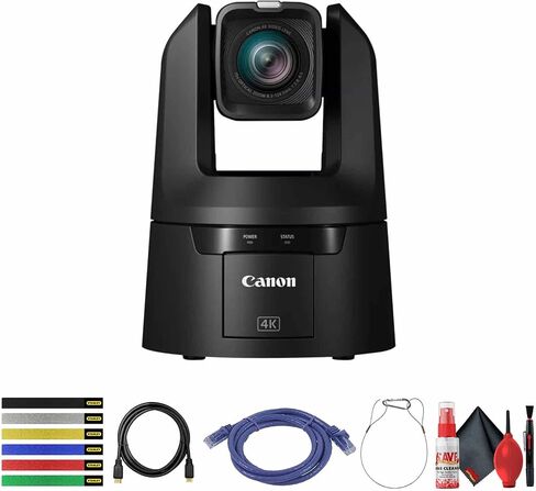 Canon 2 X CR-N500 Professional 4K NDI PTZ كاميرا مع تكبير 15x (Titanium White) (4839C002) + 2 X Ethernet Cable + Cleaning Kit + Wire Straps + 2 X HDMI Cable + More (متجدد) in Saudi Arabia