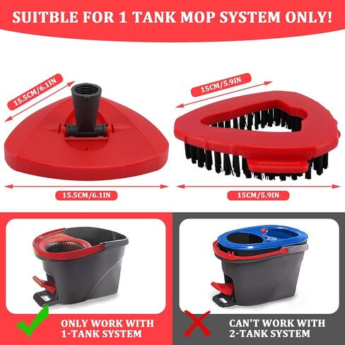 NICEMOVIC 6 Pack Mop Head Replacement for O-Ceda Easywring Mop Replace Head, Reusable Microfiber Mop Refills, Spin Mop Replacement Head Easy Cleaning and Machine Washable in Kuwait