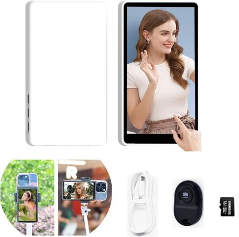 CP5 Phone Vlog Selfie Monitor Screen, 5 inch 1080P Touchscreen Monitor, 2.4G/5GHz 164ft Wireless Transmission with Bluetooth Remote for iPhone Vlog Selfie Monitor Screen (with Grey Case) in Saudi Arabia