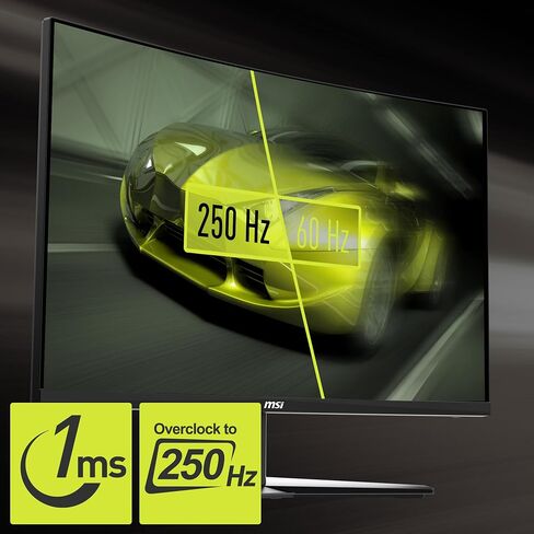 MSI MAG 276CXF 27-inch 1920 x 1080 (FHD) Curved Monitor, 280Hz, HDMI, DisplayPort, VGA Port, VESA Mountable, Tilt, Speaker, Slim Bezel, 0.5ms, Black in Saudi Arabia