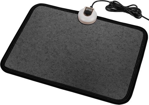 Electric Heated Floor Mats Under Desk, Heated Foot Warmer - 110v Toes Warming Heater for Office and Home(Stone grain) in Kuwait