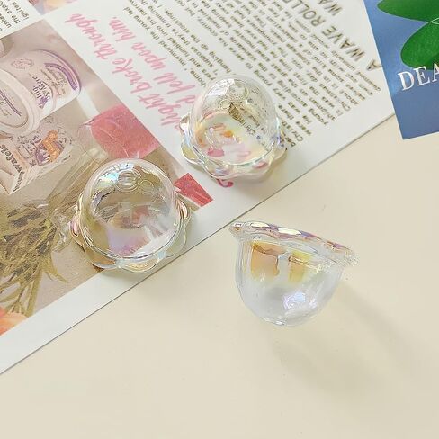 50Pcs 16 * 23mm Large Trumpet Flower Beads for Jewelry Making Acrylic Aesthetic Bell Floral Bead Caps for Cute Jellyfish Cell Phone Charms Earrings Bag Decorative Chains DIY Crafts(White) in Saudi Arabia