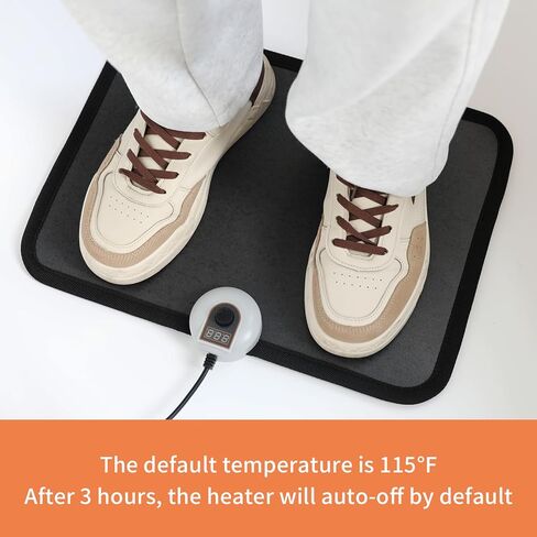 Electric Heated Floor Mats Under Desk, Heated Foot Warmer - 110v Toes Warming Heater for Office and Home(Stone grain) in Kuwait
