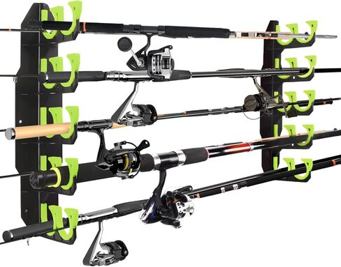Fishing Rod Holders, Fishing Pole Holders for Garage, Wall or Ceiling Mounted Fishing Rod Rack Holds Up to 10 Rods（1 Pack） in Kuwait
