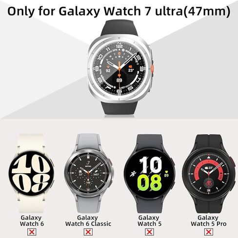واقي شاشة متوافق مع ساعة Galaxy Watch 4/Galaxy Watch 5 44 مم، 【4+2 حزمة】 طبقة حماية من الزجاج المقوى عالي الدقة وغطاء ممتص للصدمات صلب من البولي كربونات لساعة Samsung Galaxy Watch 5/Galaxy Watch 4 44 مم in Kuwait