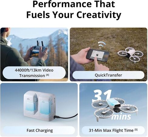 DJI Flip With RC 2 Screen Remote Controller, Follow Me Drone With 4K UHD Camera for Adults, Under 249 g, 3-Axis Gimbal Stabilization, 44000ft/13km Video Transmission, Palm Takeoff, 31-Min Flight Time in Saudi Arabia